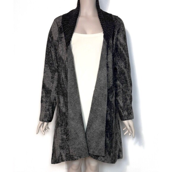 Anntarah Peru Alpaca Women's Open Front Cardigan Sweater Jacket Grey Size S - Picture 3 of 16
